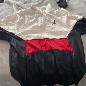 fire Red Windbreaker 1/2 long sleeve